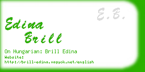 edina brill business card